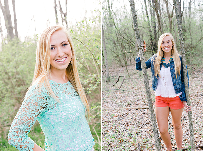 senior photos in woods in dayton ohio
