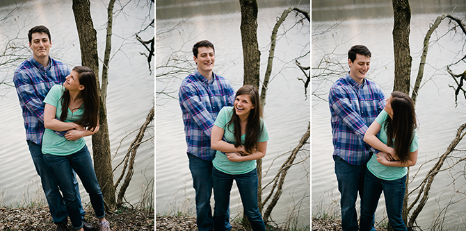 fun relaxed engagement photos