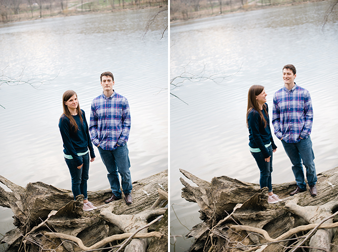 lakeside engagement photos