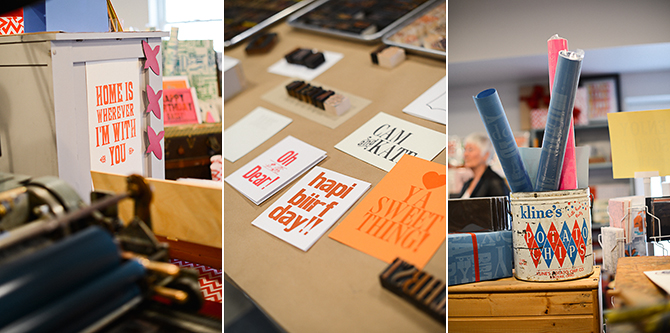 letterpressed cards and posters at igloo in columbus