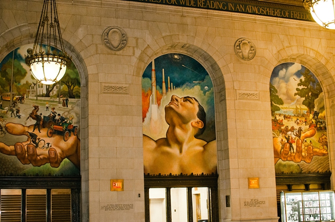 detroit library mural